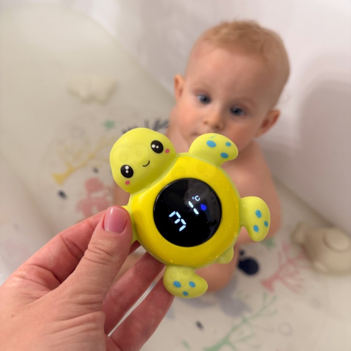 WOOPIE BABY Turtle 2-in-1 Bath Thermometer - Measures Water and Room