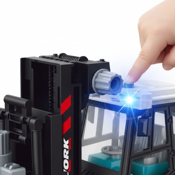 Forklift with Trailer and Crane Truck X2 Woopie - Toy Vehicle