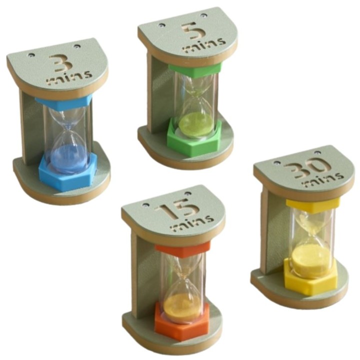 Masterkidz Hourglass Set – Educational Sand Clocks for Learning Time