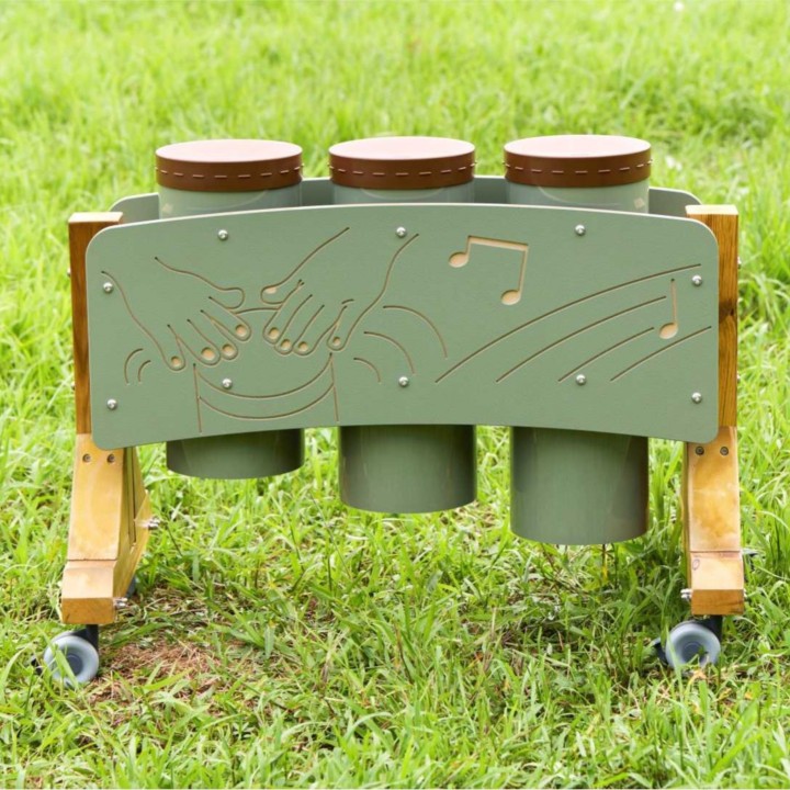 Bębny Conga Zestaw Ogrodowy Masterkidz–Instrument Na Plac Zabaw Dzieci