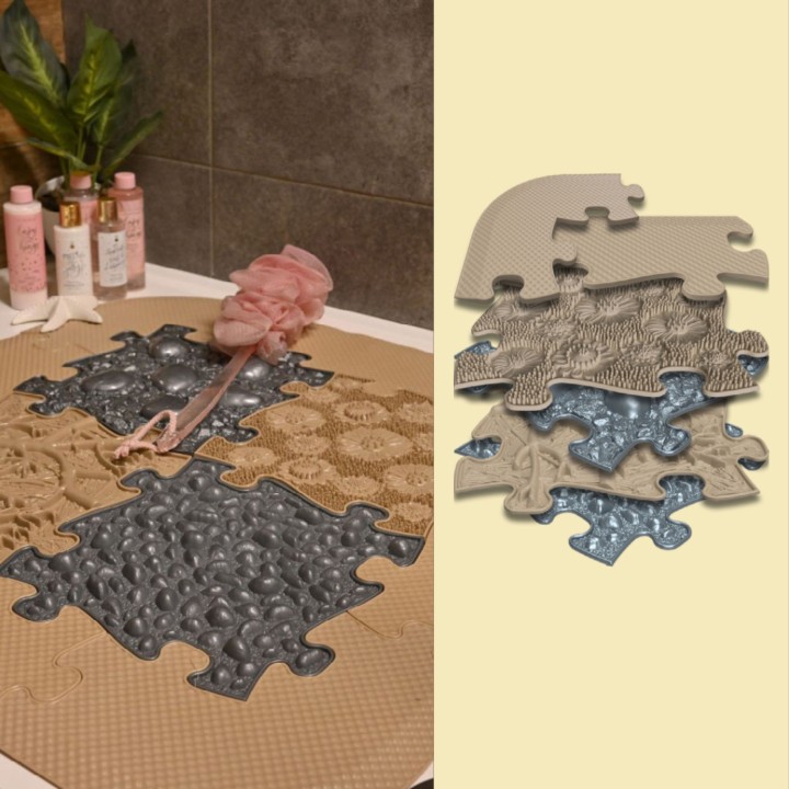 Zestaw Mat Sensorycznych Ortopedyczne Puzzle SPA WOOPIE - Zdrowe Stopy