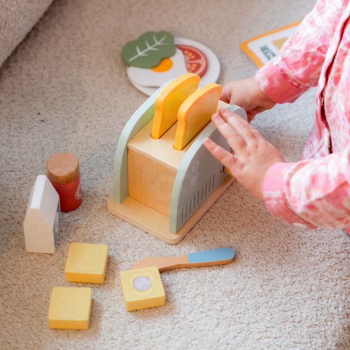Wooden Breakfast Set with Toaster - Woopie Kids Kitchen