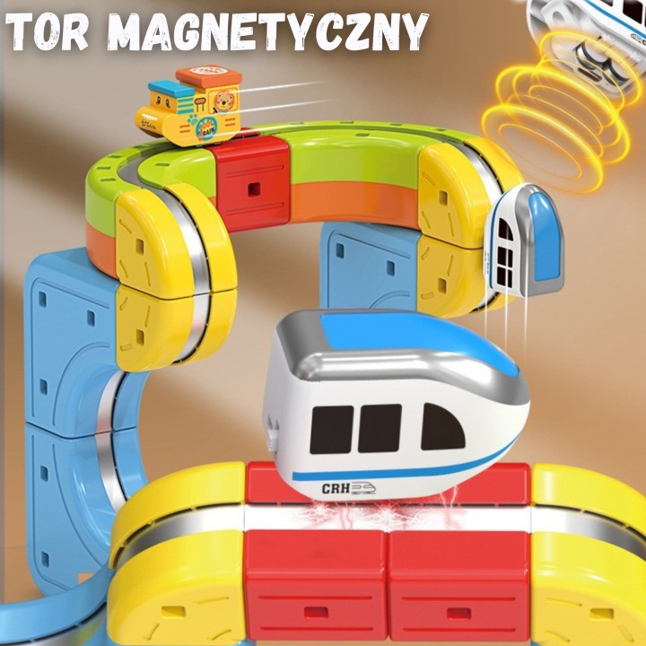 Magnetyczny Tor Lewitujący 18 el. WOOPIE - Edukacyjna zabawka DIY