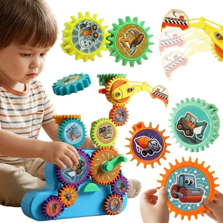 WOOPIE Interactive Gear Blocks 18 pcs - Educational Toy