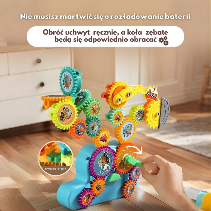 WOOPIE Interactive Gear Blocks 18 pcs - Educational Toy