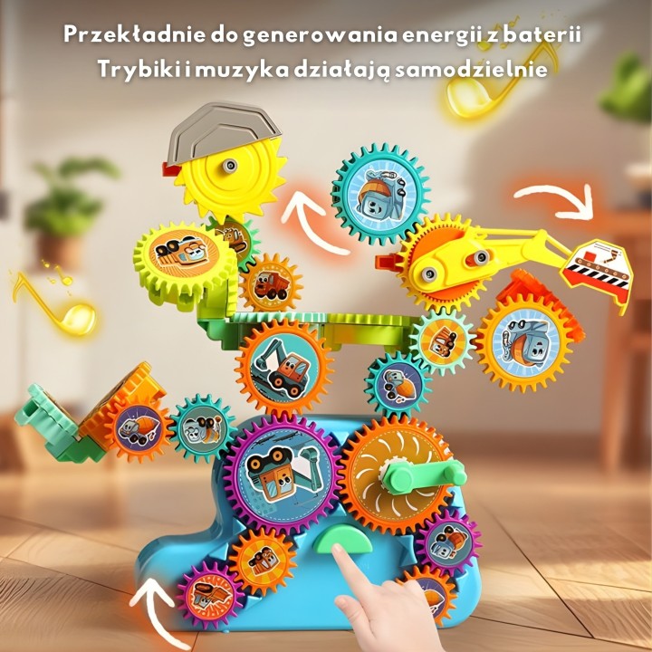 WOOPIE Interactive Gear Blocks 18 pcs - Educational Toy