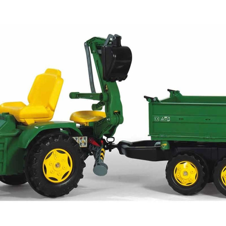 John Deere RollyBackhoe - Rolly Toys Backhoe with Attachable Bucket