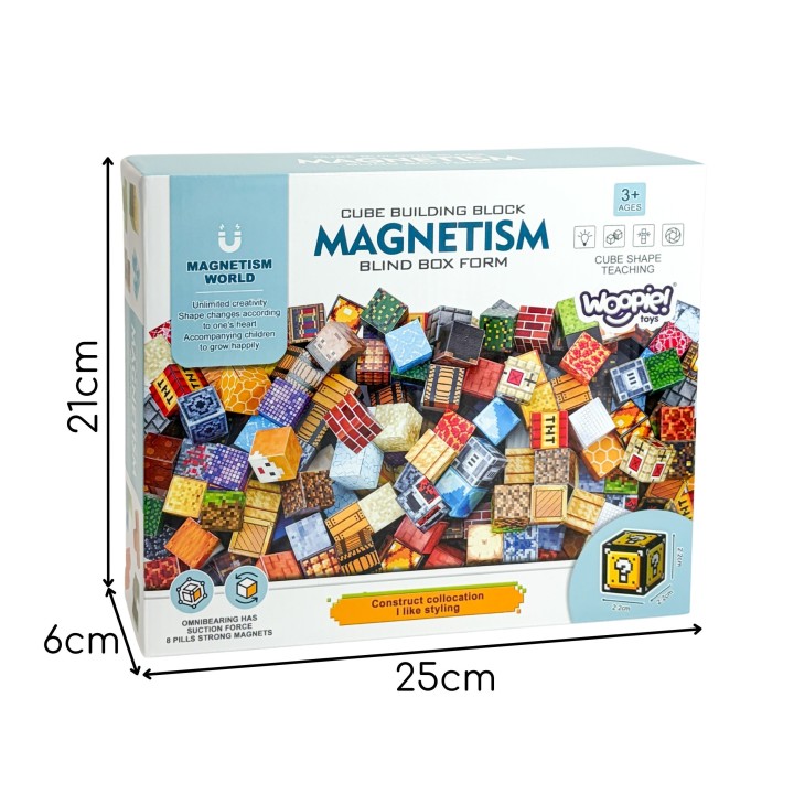 Magnetic Cube 63-piece blocks – creative fun for children 3+ WOOPIE