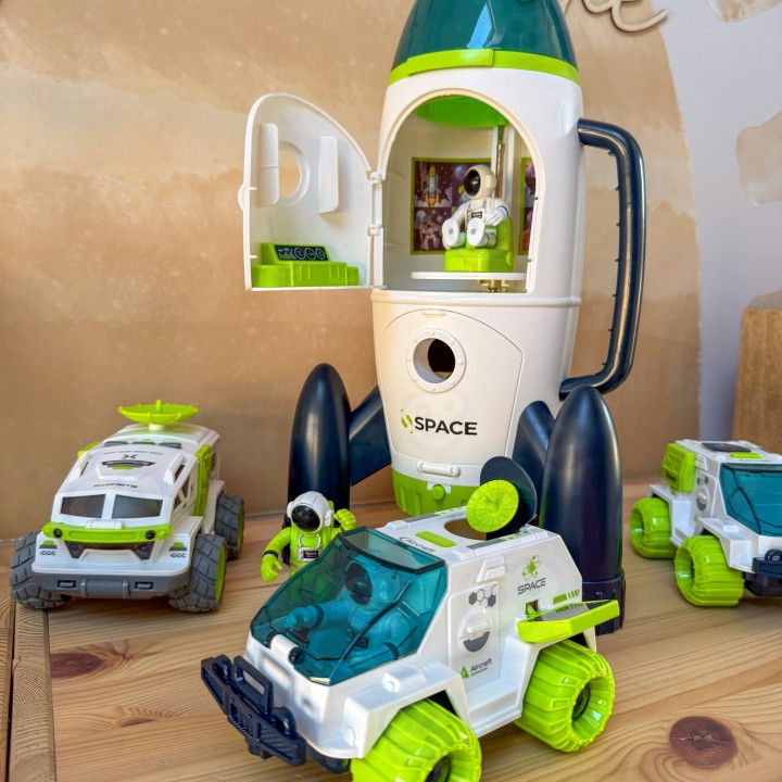 Interactive Space Shuttle with Astronaut and Woopie Rover