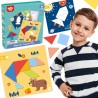 TOOKY TOY Tangram Puzzle Puzzle for Children Learning Shapes Figures Shapes 18 pcs.