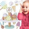 TOOKY TOY Lody Magnetyczne na Stojaku Drewniana Lodziarnia Cukiernia