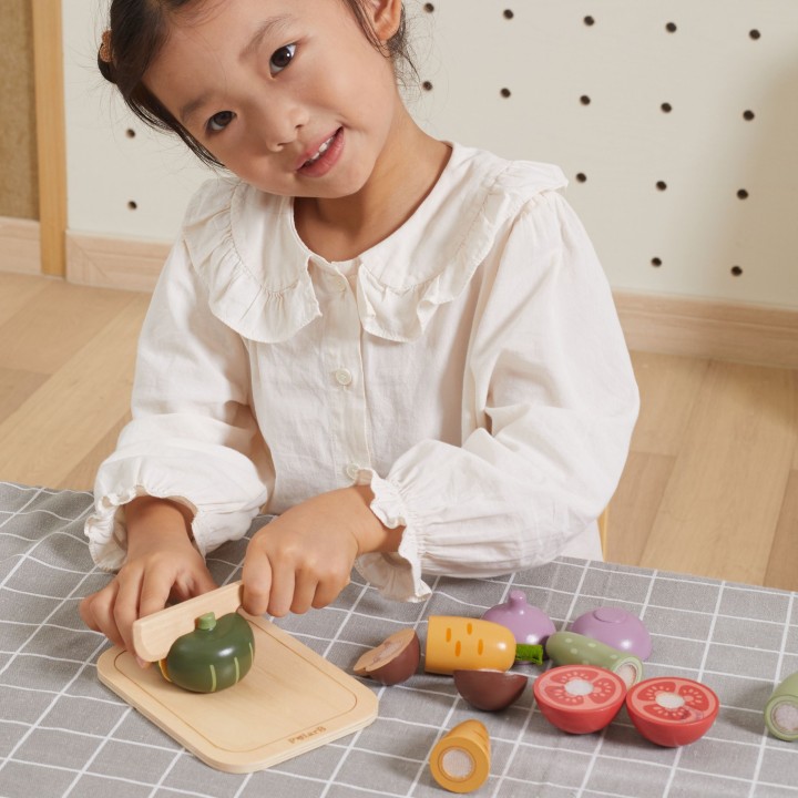 Viga Wooden Turnip Vegetable Cutting Set - Educational Toy