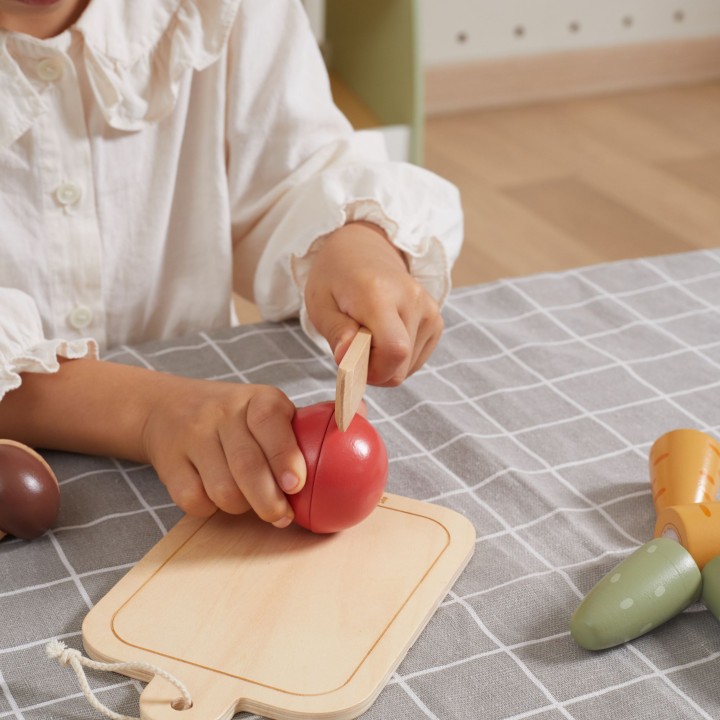 Viga Wooden Turnip Vegetable Cutting Set - Educational Toy