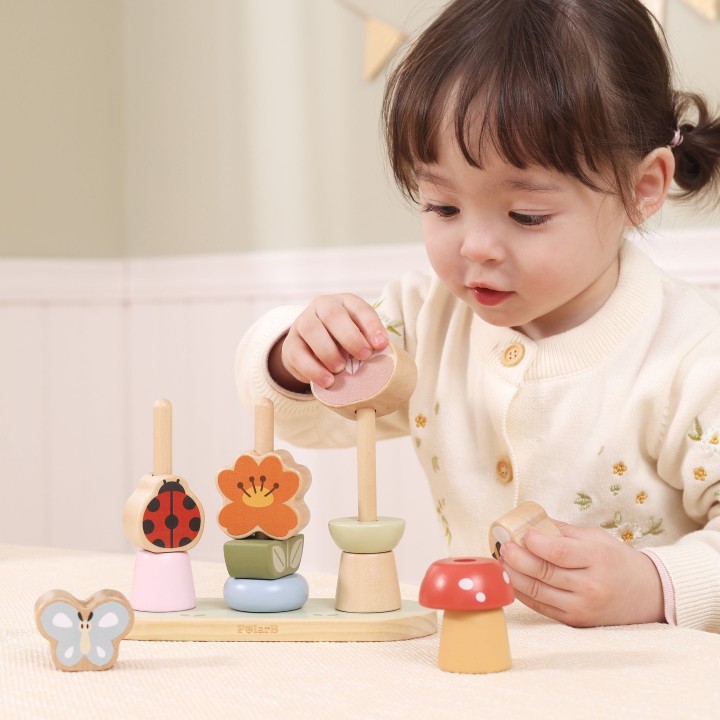 Wooden Garden Puzzle Flower Sorter VIGA - Educational Game 12m+