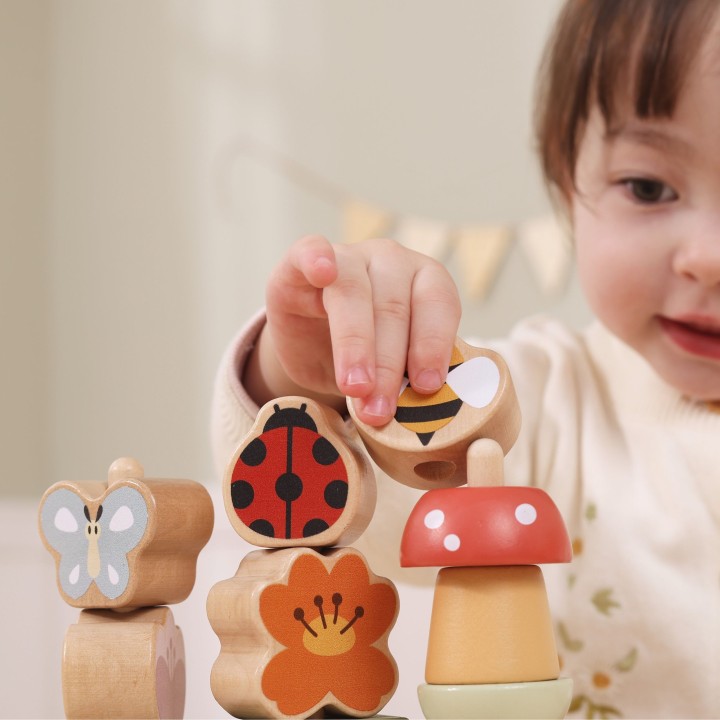 Wooden Garden Puzzle Flower Sorter VIGA - Educational Game 12m+
