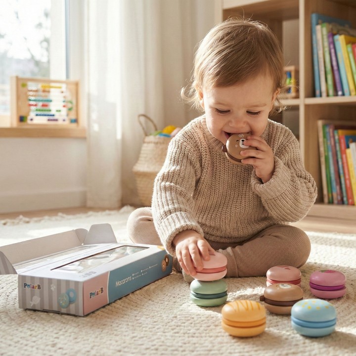 Wooden Velcro Macaroons – Creative Fun and Learning - Viga
