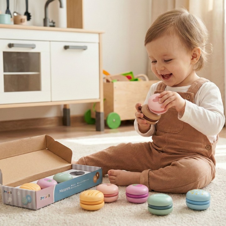 Wooden Velcro Macaroons – Creative Fun and Learning - Viga