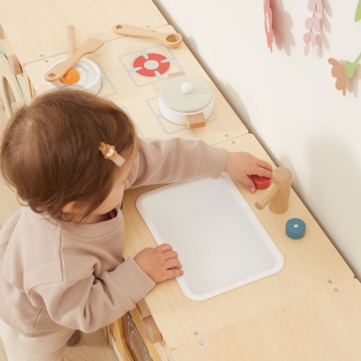 Large Wooden Viga Kitchen Set - Educational Toy 130 cm Long
