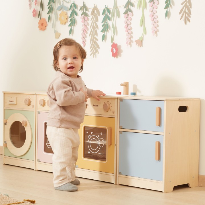 Duży Drewniany Zestaw Kuchenny Viga-Edukacyjna Zabawka 130 cm Długości