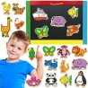 VIGA Wooden Magnets Animals set of 20 pieces