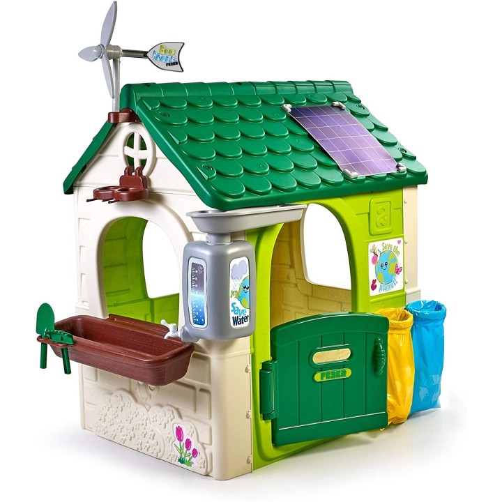 FEBER Domek Ogrodowy Eco z Karmnikiem i Panelem Słonecznym