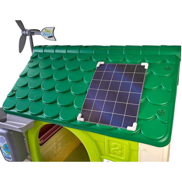 FEBER Eco Garden House with Bird Feeder and Solar Panel