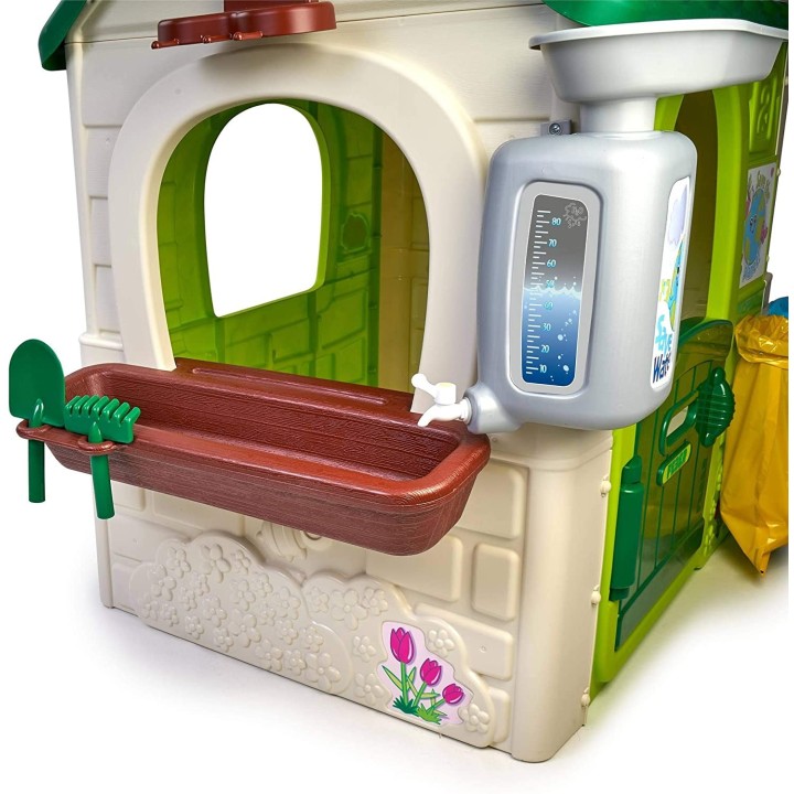 FEBER Eco Garden House with Bird Feeder and Solar Panel
