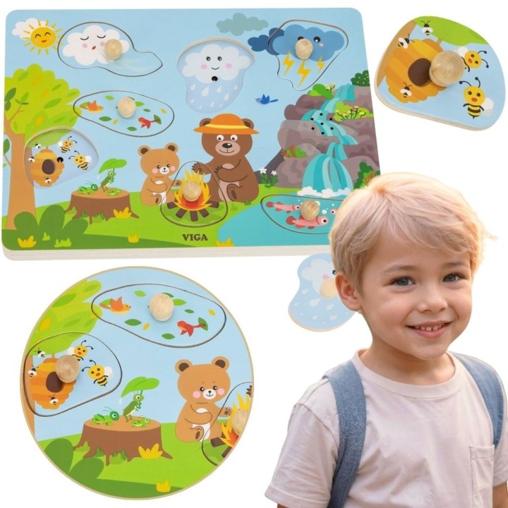 VIGA Sound Puzzle Discovering Nature – Educational Toy