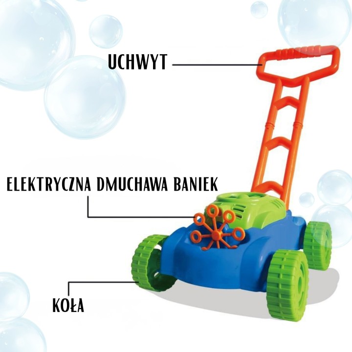 WOOPIE Lawn Mower Soap Bubbles with Sounds and Liquid - Toy