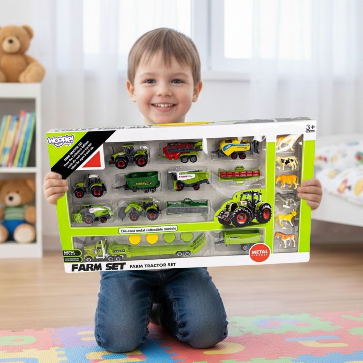 Zestaw Traktory Maszyny Rolnicze Woopie -  Farma dla Dziecka