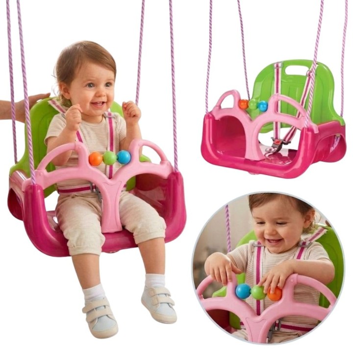 WOOPIE 3-in-1 Swing Pink - Fun and Comfort for Your Toddler