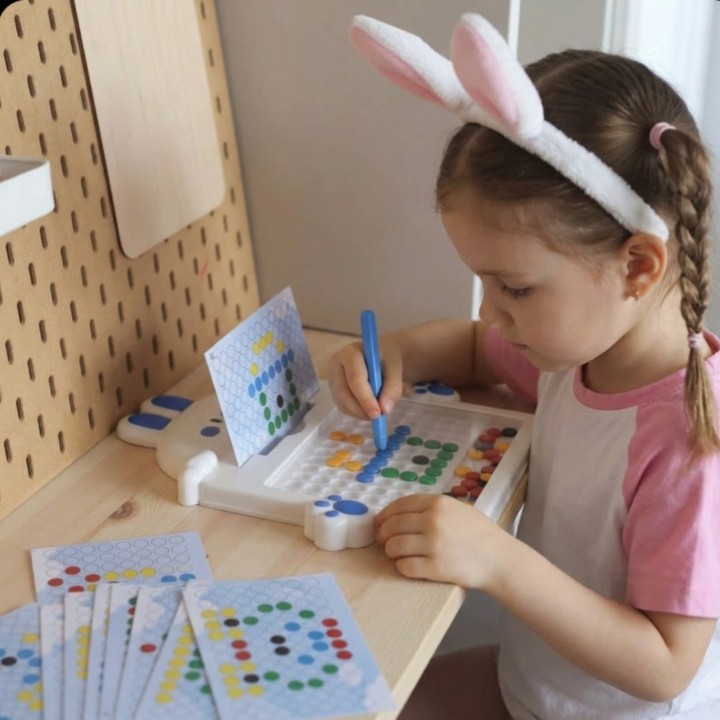 Tablica Magnetyczna Mozaika Królik WOOPIE - Edukacyjna Zabawka