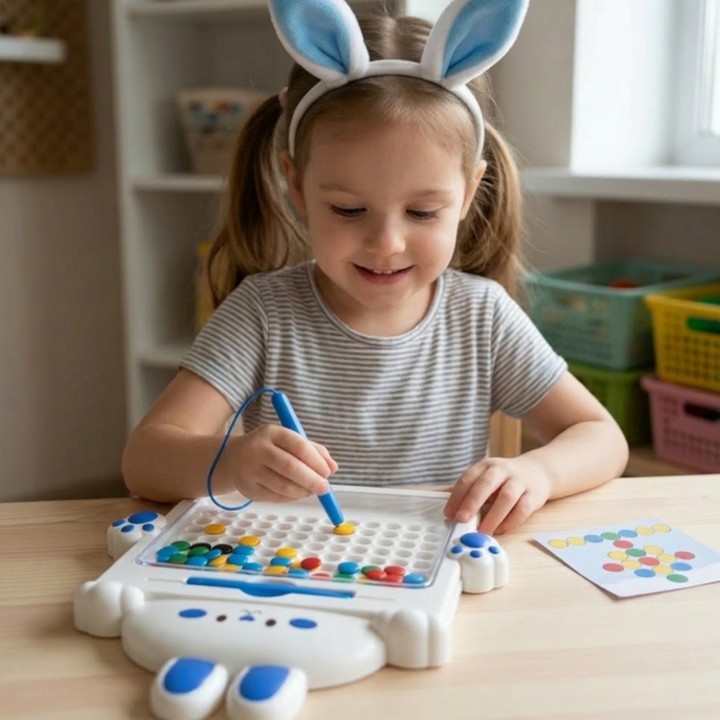 Tablica Magnetyczna Mozaika Królik WOOPIE - Edukacyjna Zabawka