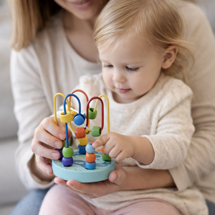 Drewniana Pętla Motoryczna TOOKY TOY - Edukacyjna Przeplatanka