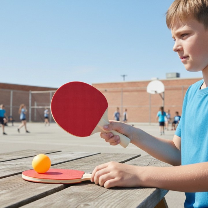 WOOPIE Paletki do Ping Pong + 3 Piłeczki - Zestaw Do Gry