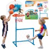 WOOPIE 2-in-1 Basketball Goal + Ball Set
