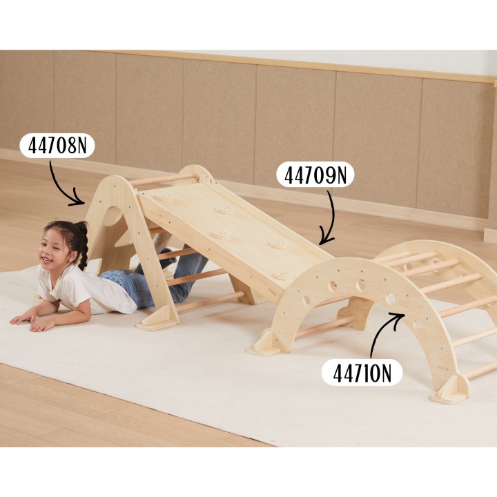 VIGA Wooden Slide and Climbing Wall for Children
