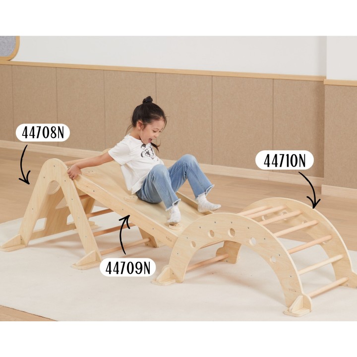 VIGA Wooden Slide and Climbing Wall for Children