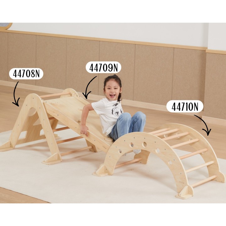 VIGA Wooden Slide and Climbing Wall for Children