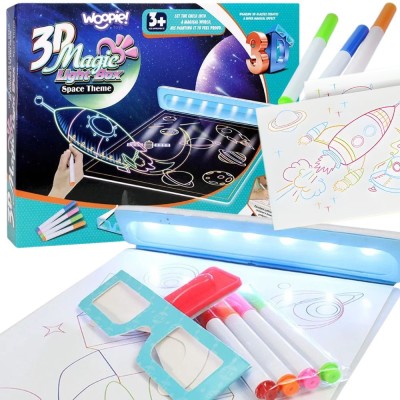 WOOPIE 3D Magic Board with LED Backlight - Drawing Toy
