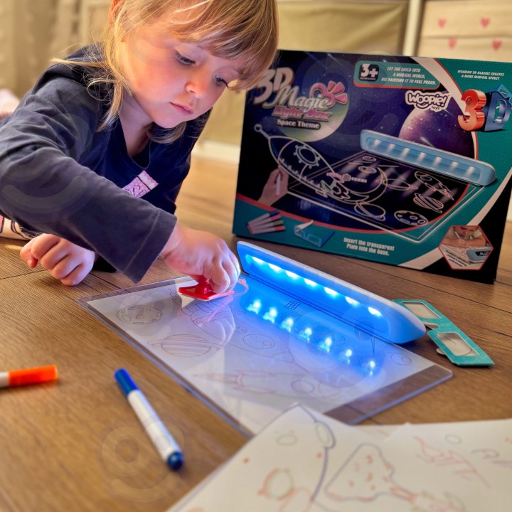 Magiczna Tablica 3D z Podświetleniem LED WOOPIE - Zabawka do Rysowania