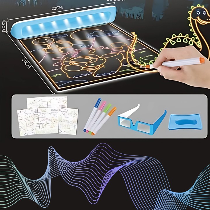 WOOPIE 3D Magic Board with LED Backlight - Drawing Toy