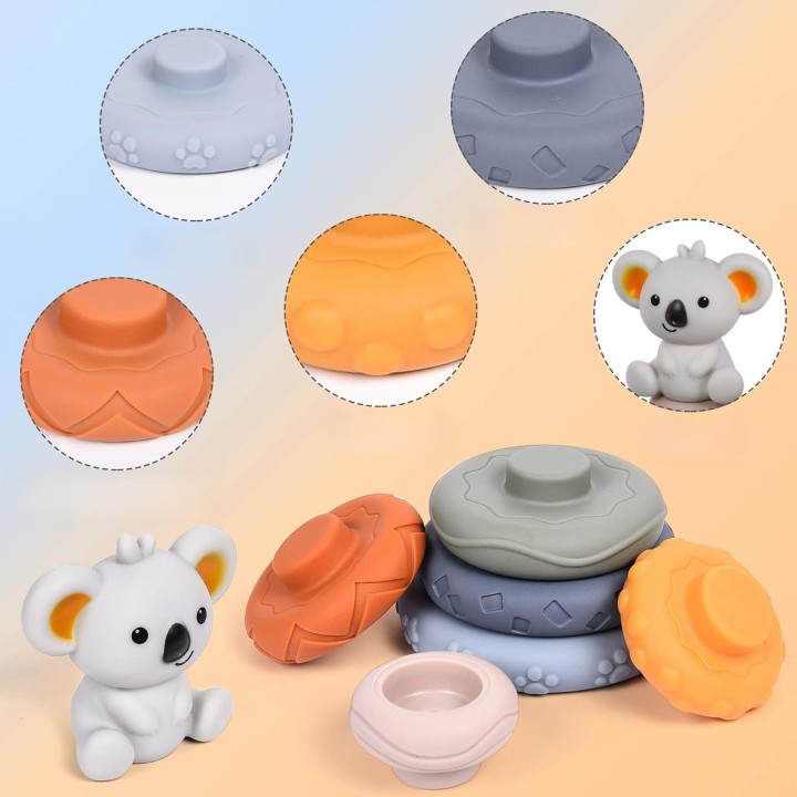 WOOPIE BABY Zestaw Edukacyjny Piramidka Koala 2w1 i Gryzak