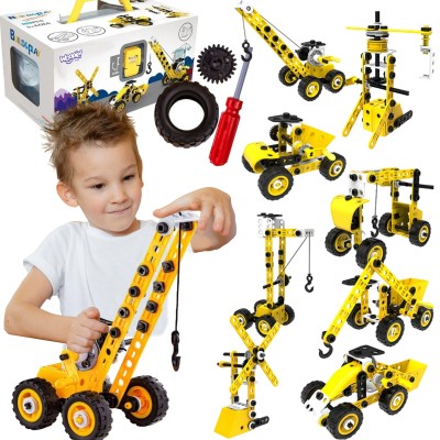 WOOPIE 8-in-1 Vehicles - STEAM Building Set for Kids