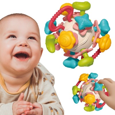 WOOPIE BABY Grzechotka 4w1 - Sensoryczna Zabawka dla Niemowląt 0m+