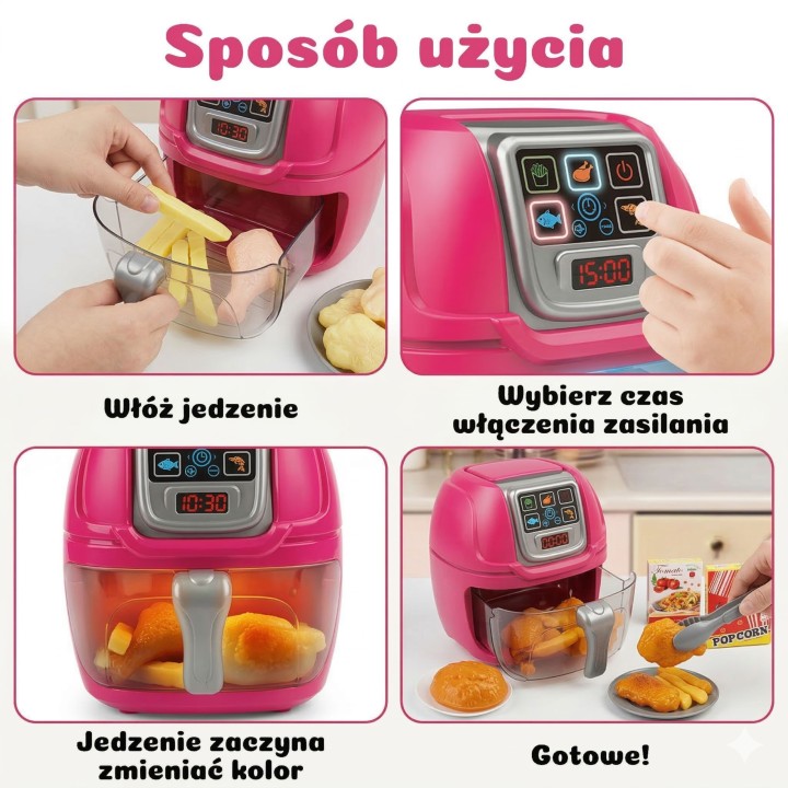 Power Air Fryer Woopie - Colorful Toy Fryer for Kids
