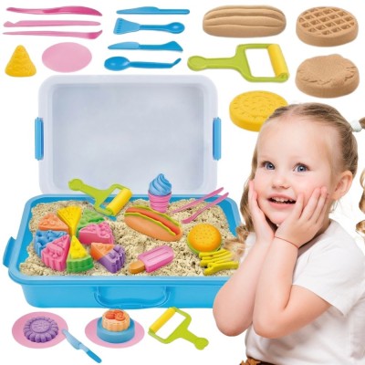 WOOPIE Kinetic Sand 6 Colors 1.2 kg with Molds