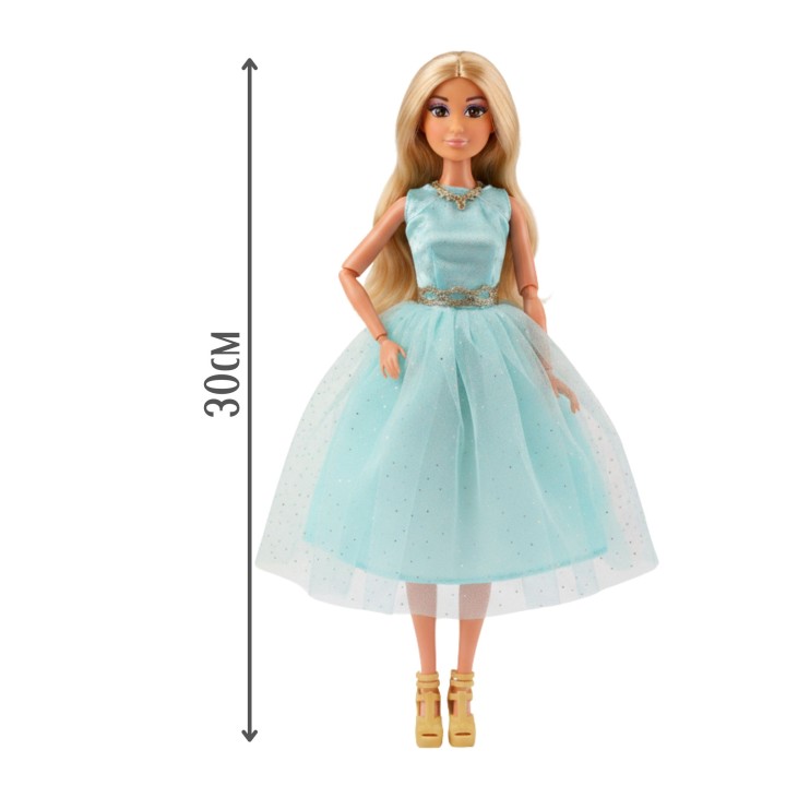 Lily Doll 30 cm Classic Woopie - Turquoise Dress Blonde Hair