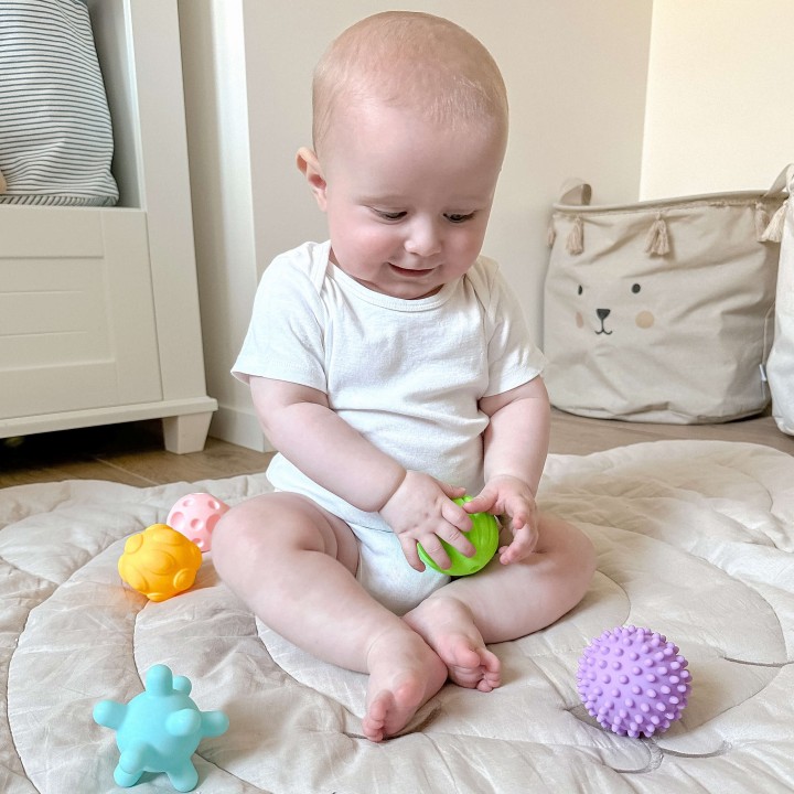 WOOPIE BABY 6-piece Squeeze Sensory Blocks - Fun and Development