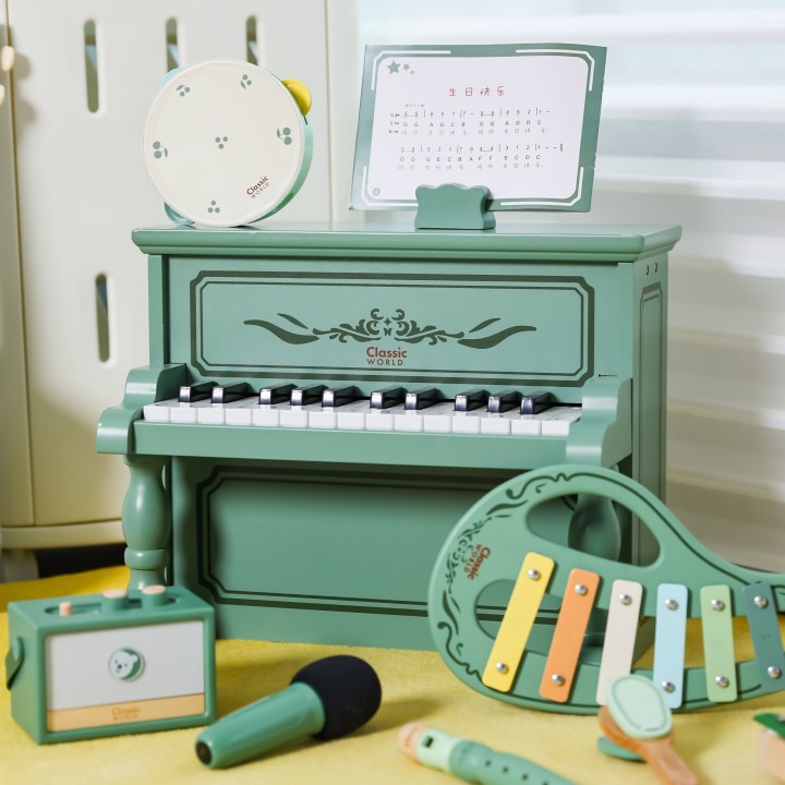 Vintage CLASSIC WORLD Piano with Learning Booklet – Fun!